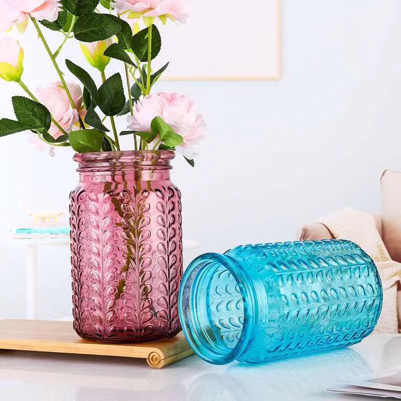 Round patterned glass vase Buy Square patterned glass vase, Colored glass vase, Transparent